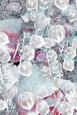 水彩花卉印花华亿平台图片