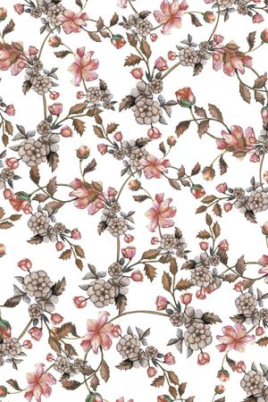 线条花卉印花华亿平台图片