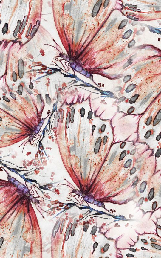 朦胧花卉印花华亿平台图片