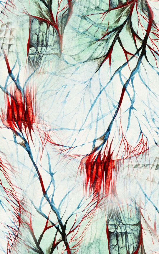 水彩花卉印花华亿平台图片