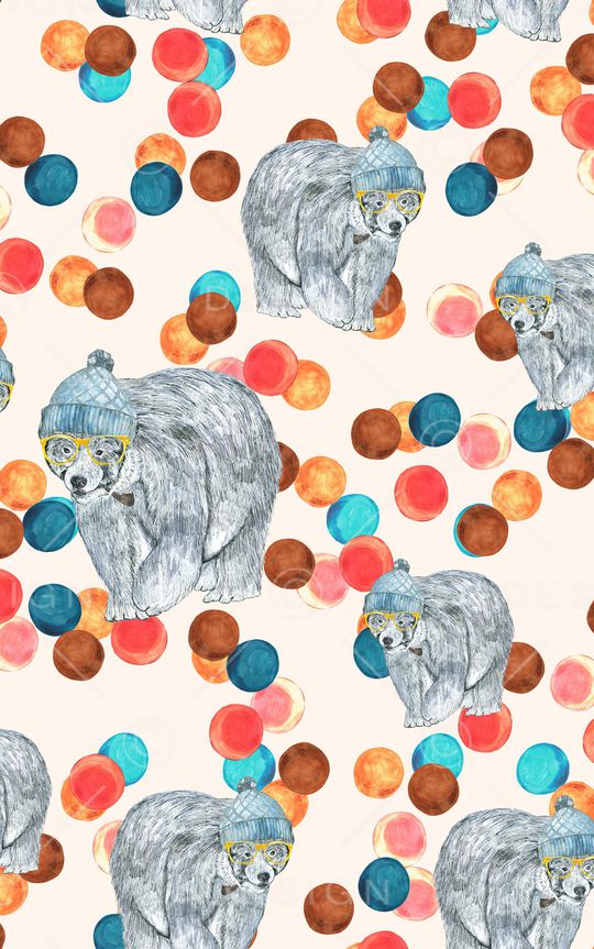 卡通动物印花华亿平台图片