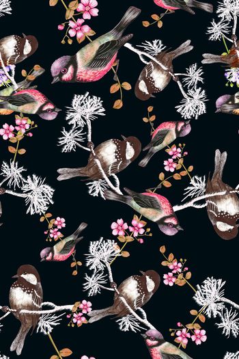 朦胧花卉印花华亿平台图片