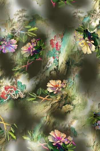 抽象印花华亿平台图片