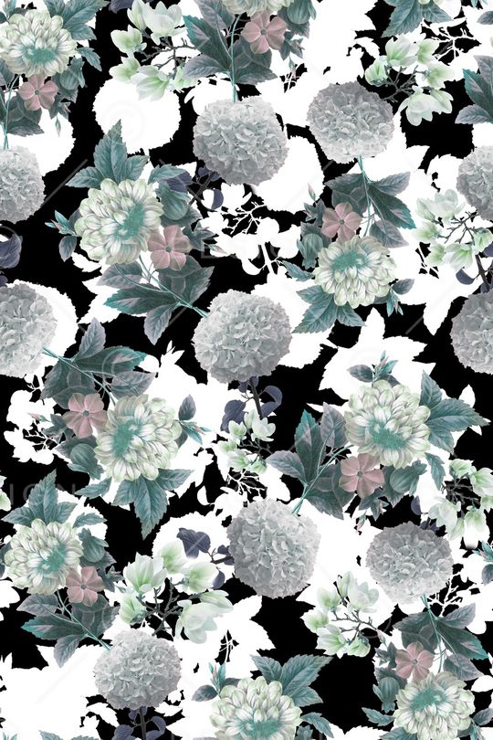 朦胧花卉印花华亿平台图片