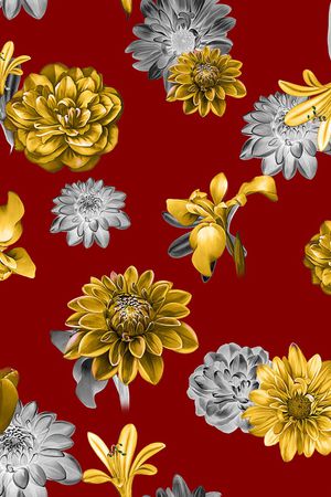 菊花印花华亿平台图片