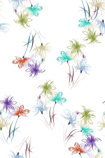 952313-淡雅手绘小花