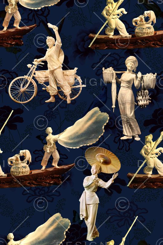 人物印花华亿平台图片