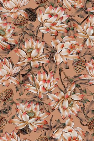 荷花印花华亿平台图片