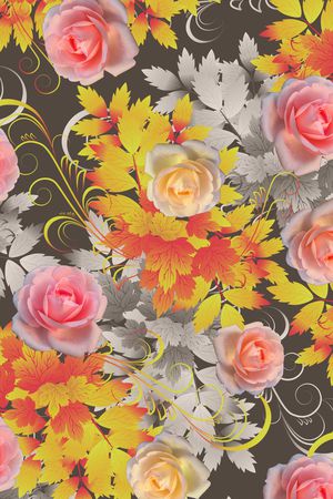 迪拜花卉印花华亿平台图片