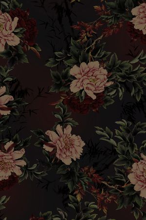 牡丹印花华亿平台图片