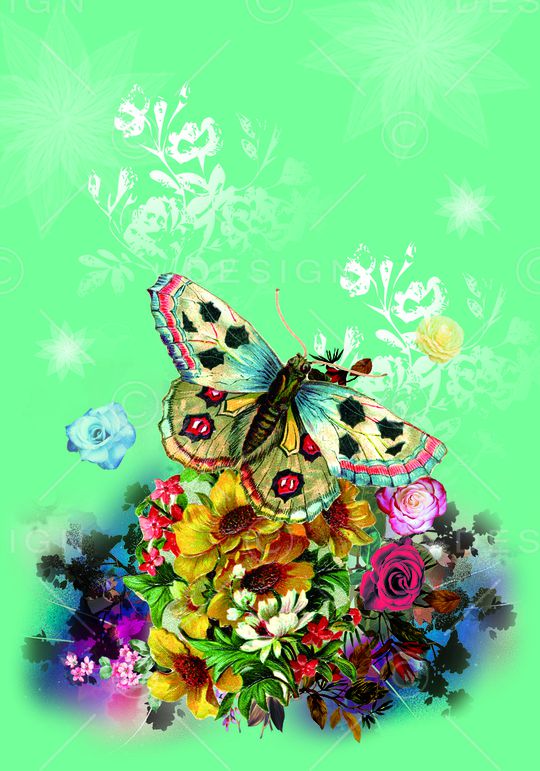 彩底花卉印花华亿平台图片