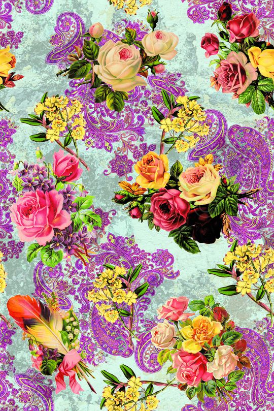 羽毛印花华亿平台图片