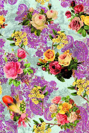 羽毛印花华亿平台图片