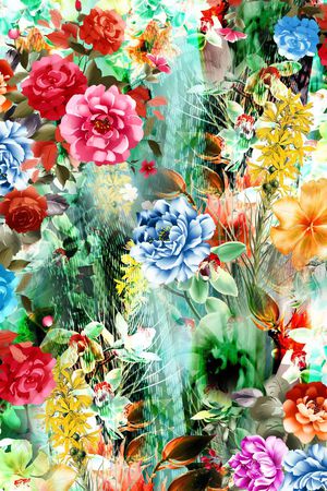 鲜花印花华亿平台图片