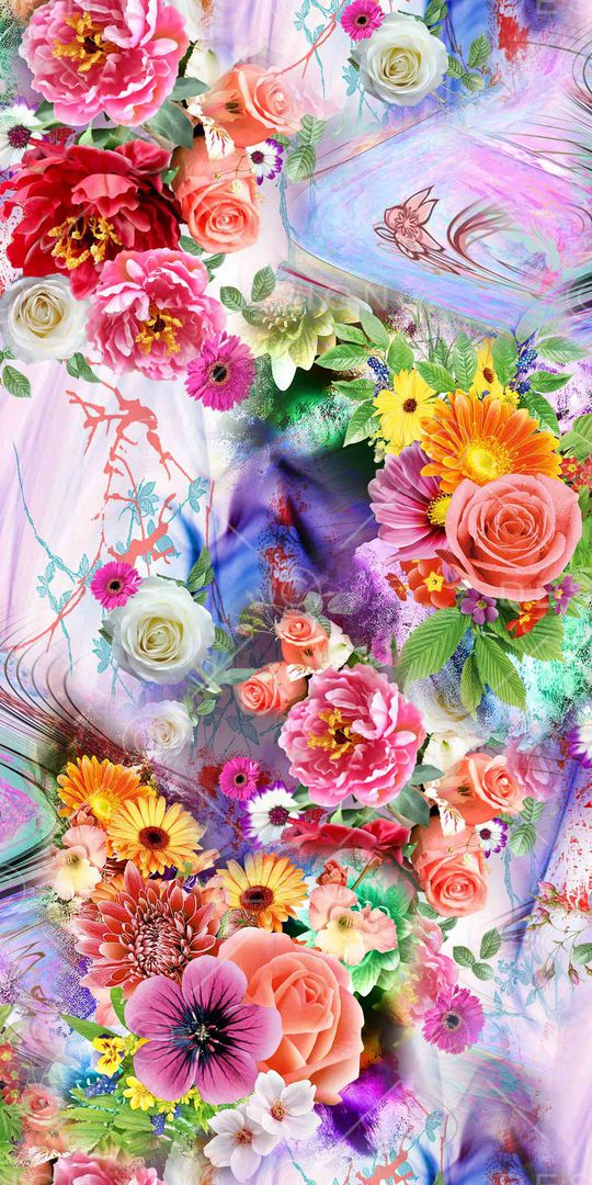 鲜花印花华亿平台图片