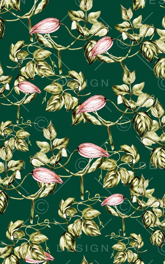 水彩花卉印花华亿平台图片