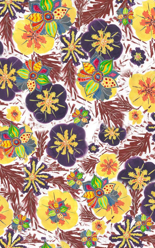 花卉印花华亿平台图片