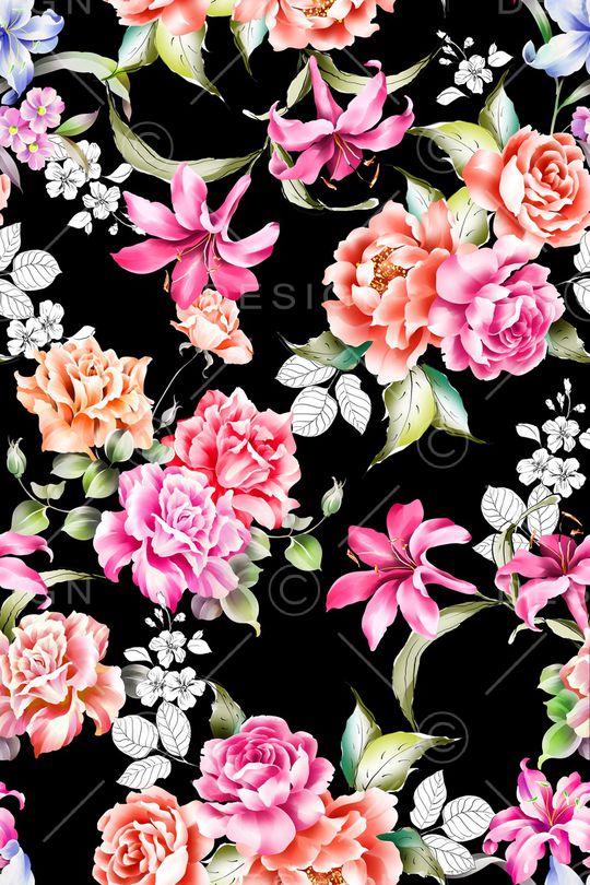 牡丹印花华亿平台图片