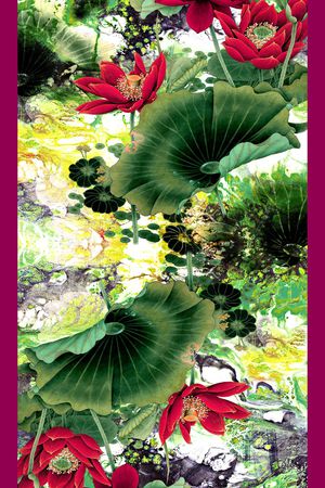 民族花卉印花华亿平台图片