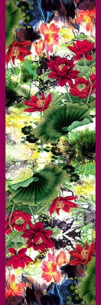 民族花卉印花华亿平台图片