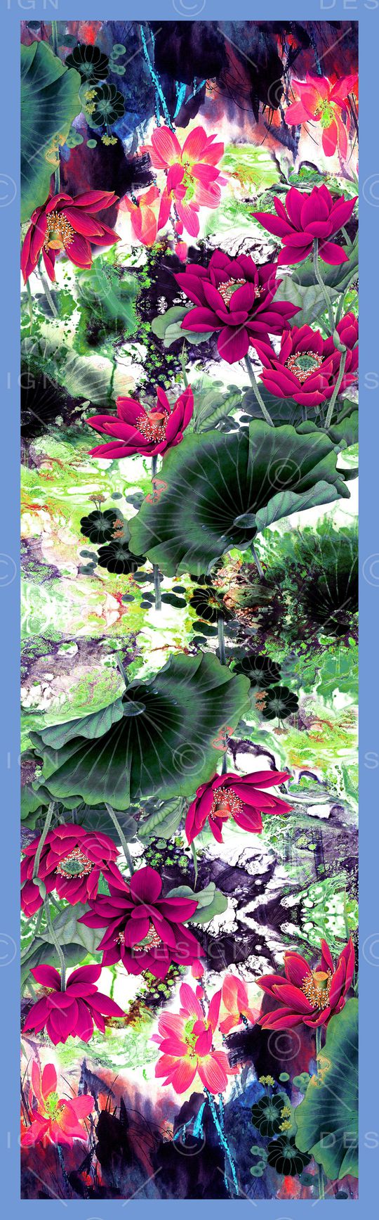 民族花卉印花华亿平台图片