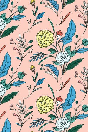 手绘花卉印花华亿平台图片