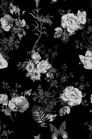 黑白华亿平台印花华亿平台图片