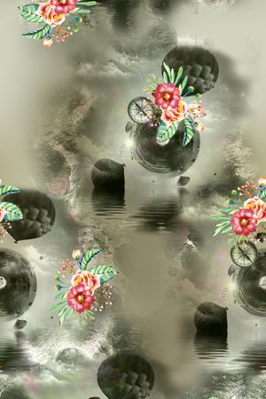 抽象印花华亿平台图片