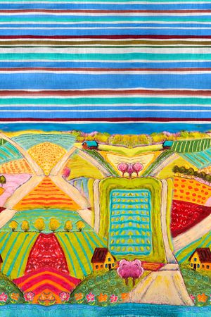 条纹印花华亿平台图片