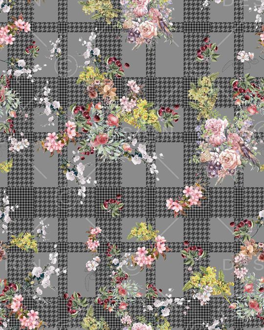 格子印花华亿平台图片