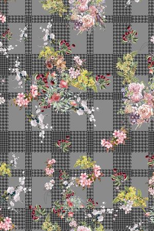 格子印花华亿平台图片