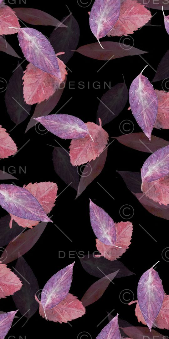 黑底花卉印花华亿平台图片