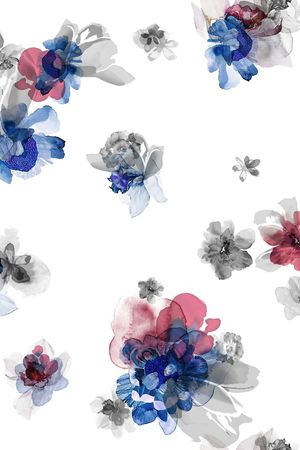 朦胧花卉印花华亿平台图片