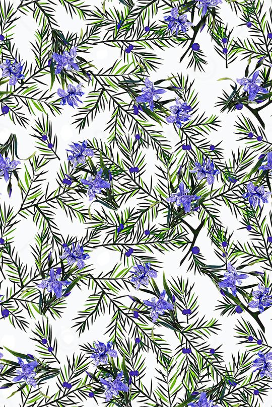 水彩花卉印花华亿平台图片