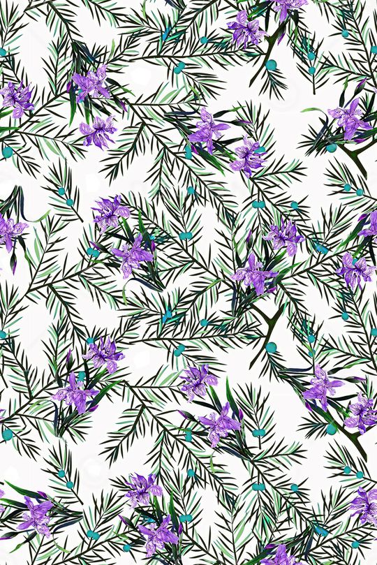 水彩花卉印花华亿平台图片