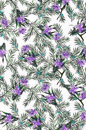 水彩花卉印花华亿平台图片