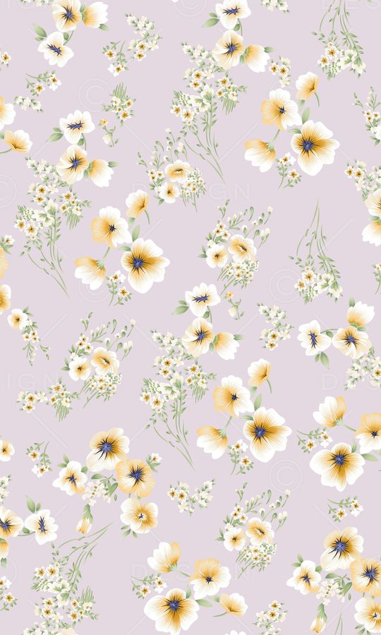 清爽花卉印花华亿平台图片