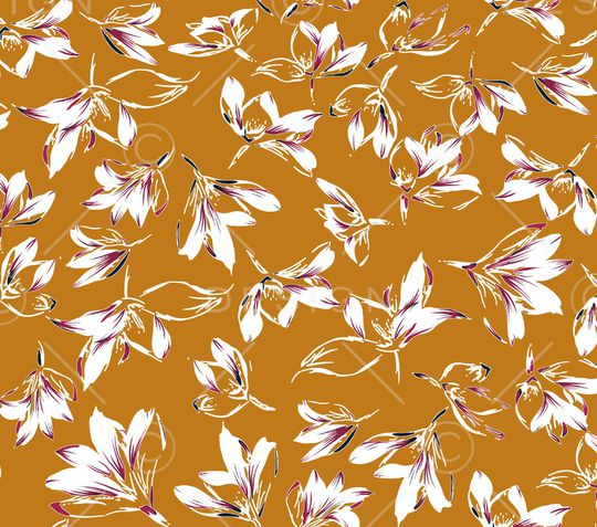 春夏花卉印花华亿平台图片