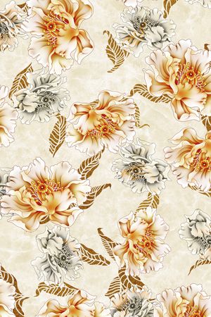 迪拜花卉印花华亿平台图片