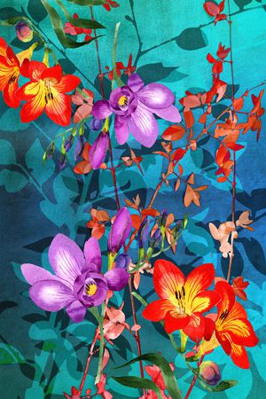 植物印花华亿平台图片