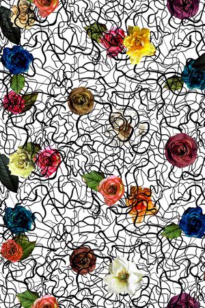 条纹印花华亿平台图片