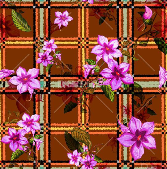 格子印花华亿平台图片