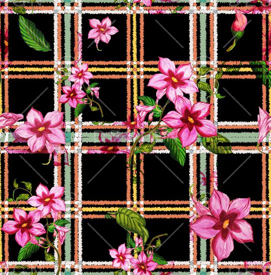 格子印花华亿平台图片