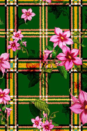 格子印花华亿平台图片