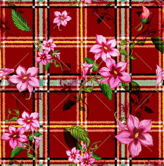 格子印花华亿平台图片