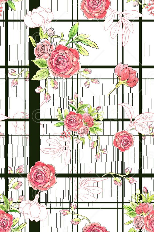 格子印花华亿平台图片