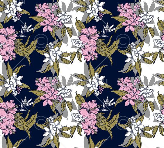 几何花卉印花华亿平台图片