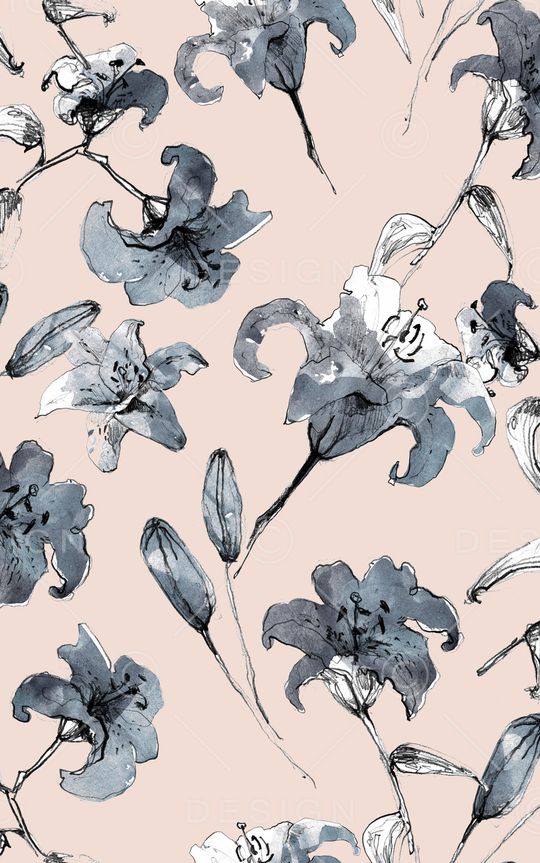 水彩花卉印花华亿平台图片