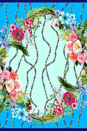 90方巾印花华亿平台图片