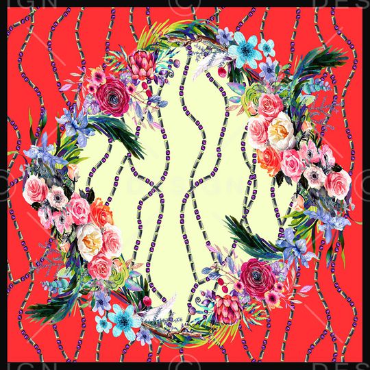 90方巾印花华亿平台图片